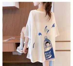 "Focus Space" Oversized Art Tee – Whimsical Tube Edition